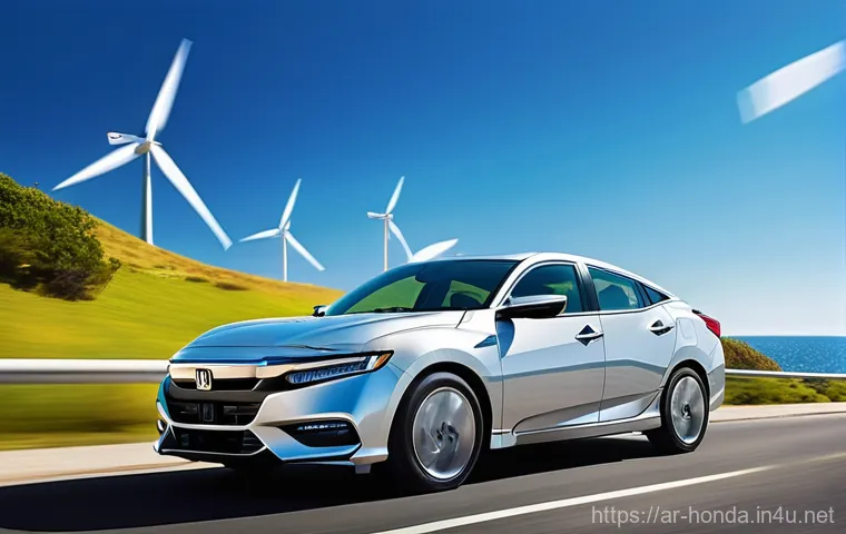혼다 인사이트 하이브리드 유지비 분석 - **Prompt:** A pristine, metallic silver Honda Insight Hybrid gracefully navigating a winding coastal...