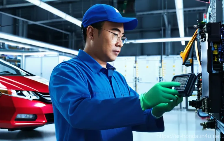 혼다 인사이트 하이브리드 유지비 분석 - 5-liter Atkinson cycle engine, emphasizing careful maintenance. The workshop is exceptionally clean ...